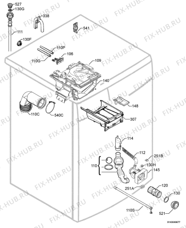 Взрыв-схема стиральной машины Zanussi ZWG5101 - Схема узла Hydraulic System 272